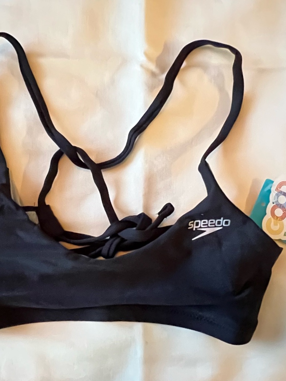 Speedo Black Strappy Women's Swim Bikini Top
